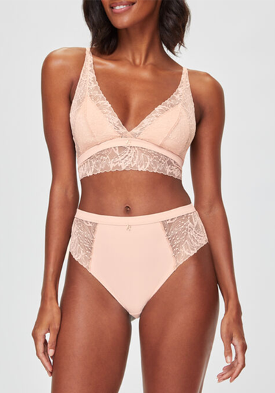 Louisa Ribbed Longline Triangle Bra