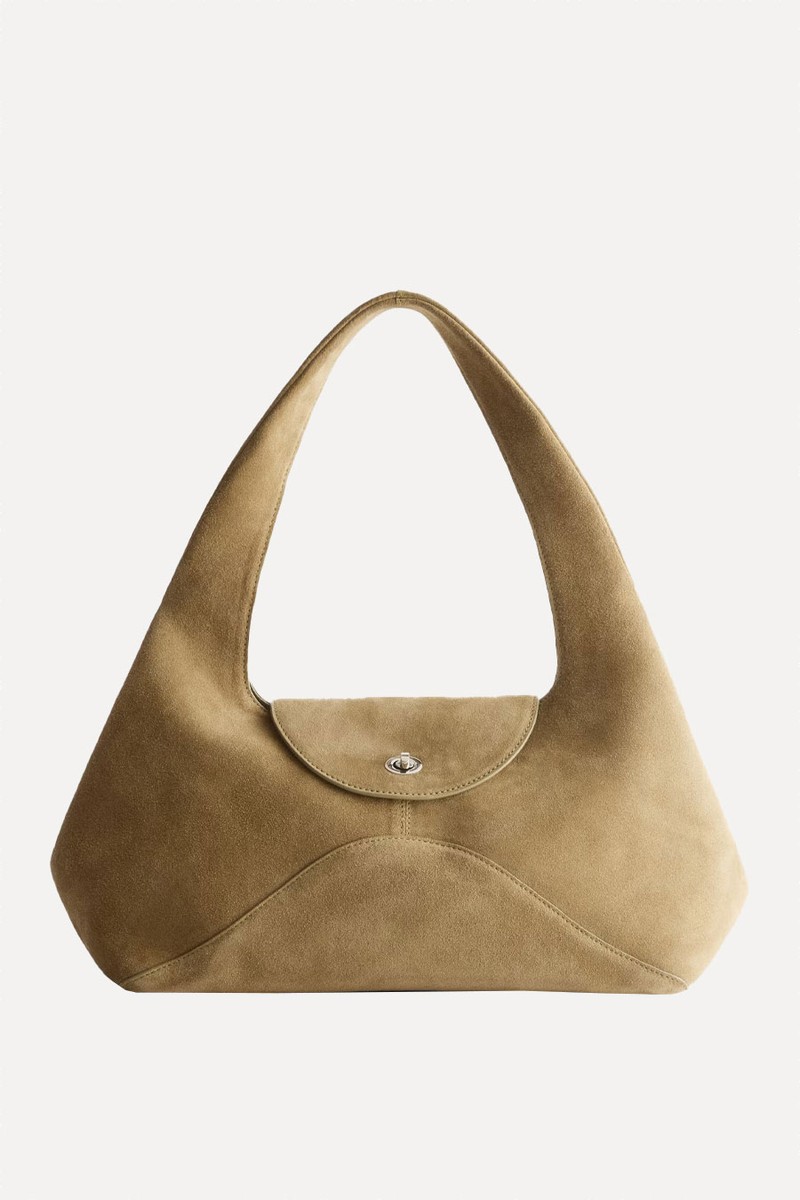 Curved Leather Shoulder Bag from & Other Stories