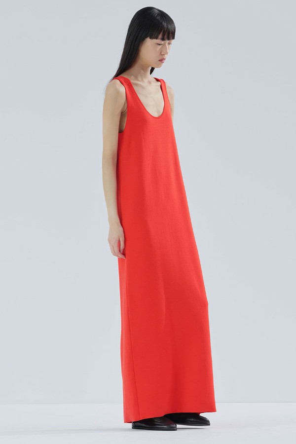 Cotton Silk Stretch Double Face Knit Dress