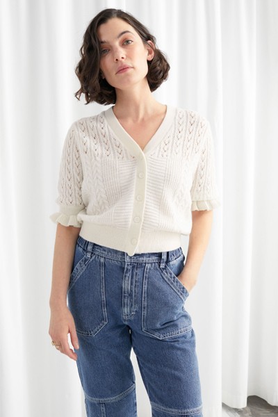 Eyelet Knit Cardigan