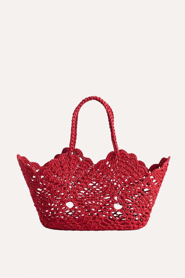 Floral Crochet Grab Handle Tote Bag from ASOS Design 