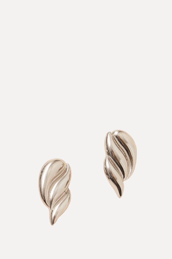 Stud Earrings With Sculptural Design