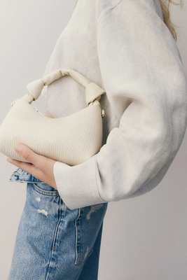 Textured Knot Handle Bag from Mango