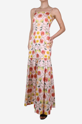 Pink Floral-Print Cotton-Poplin Maxi Dress, £301 | Borgo De Nor
