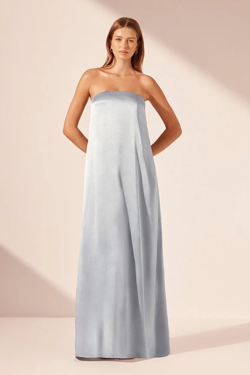 Strapless Column Maxi Dress, $380 | Shona Joy