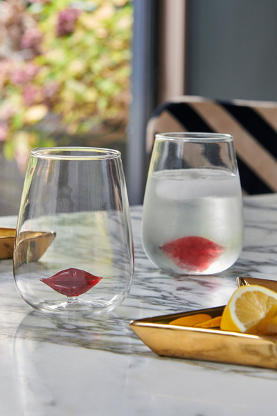 Rockett St George Set of 2 Lips Tumblers