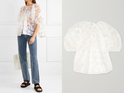 Embroidered Taffeta Top from Cecilie Bahnsen