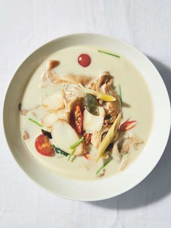 Coconut Soup with Oyster Mushrooms