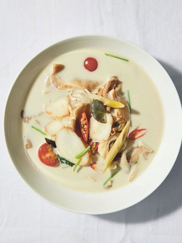 Coconut Soup with Oyster Mushrooms