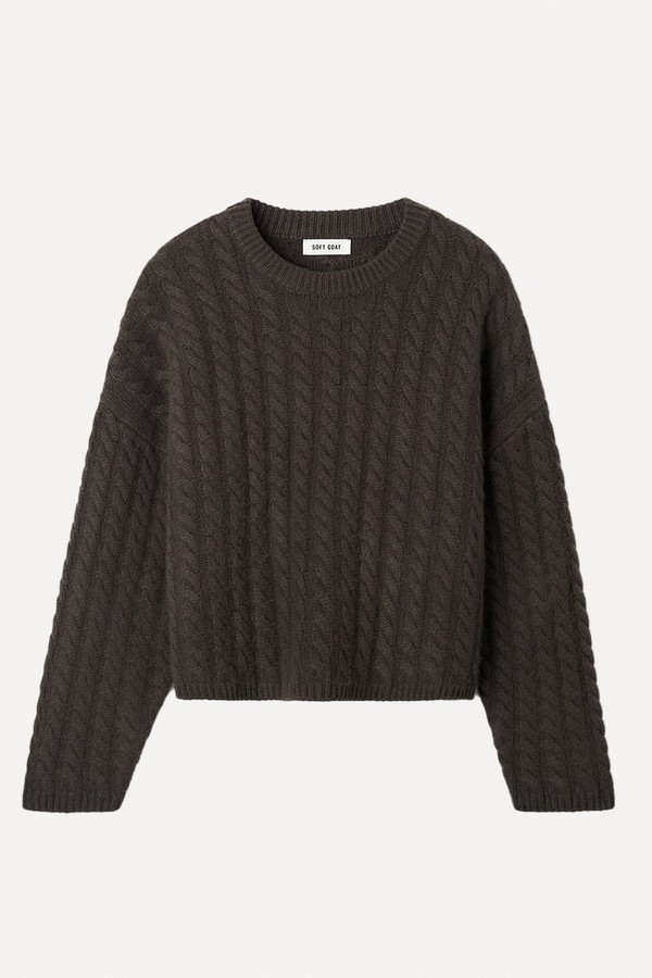 Cable Knit Crewneck from Soft Goat