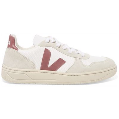 V-10 Leather, Mesh & Suede Sneakers from Veja