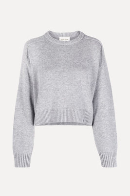 Ribbed-Trim Cropped Jumper from Loulou Studio