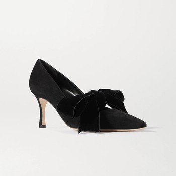 Serba Bow-Detailed Suede Pumps