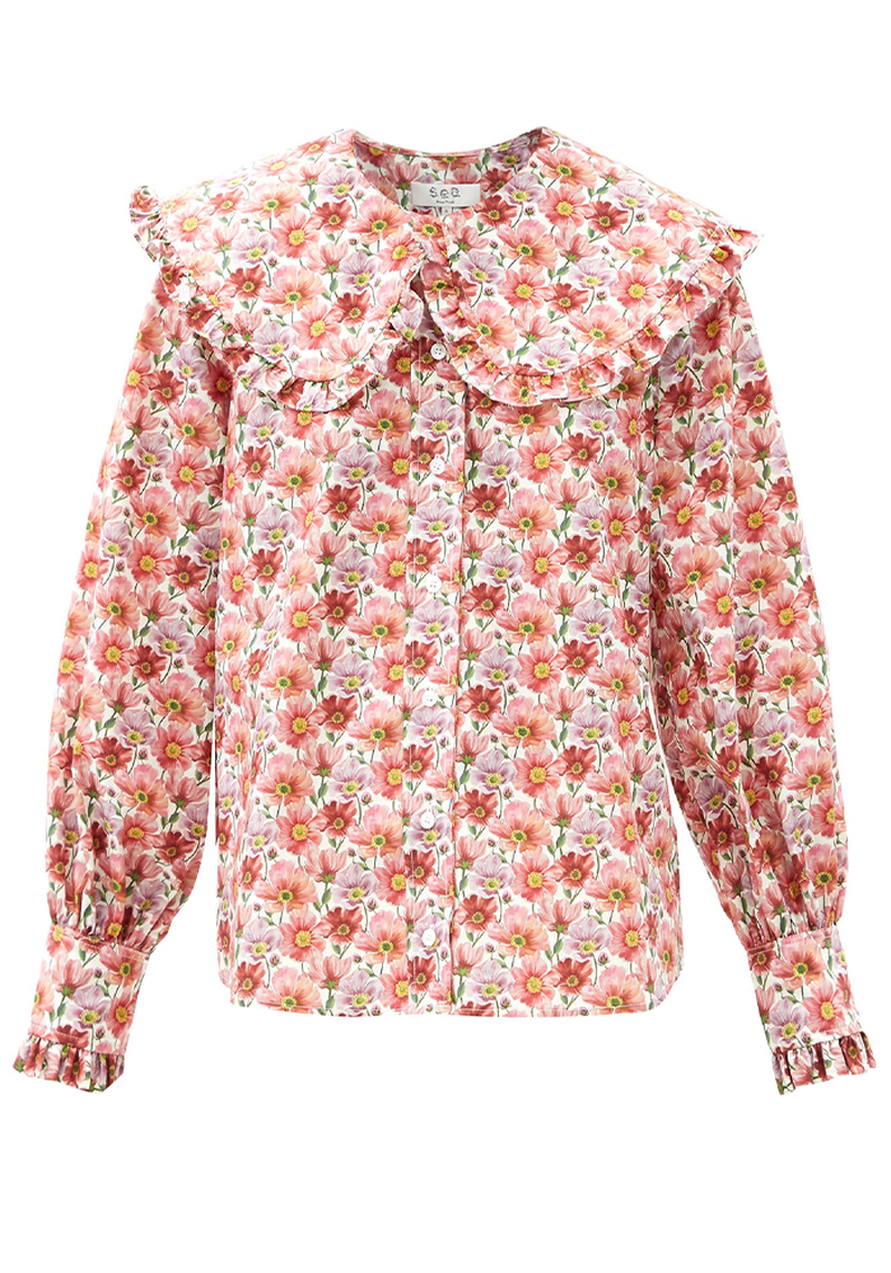 Leslie Peter Pan-Collar Cotton-Poplin Blouse from Sea
