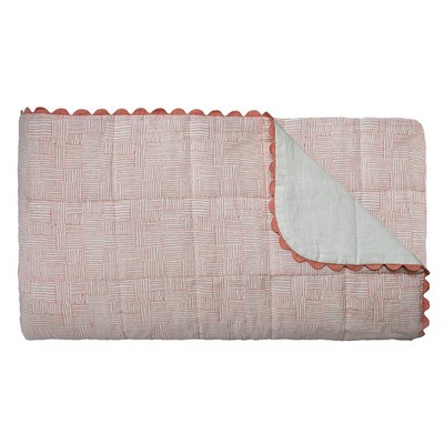 Crosshatch Linen Bedspread from Birdie Fortescue