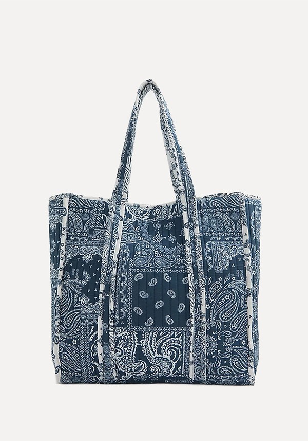 Paisley Quilted Tote Bag