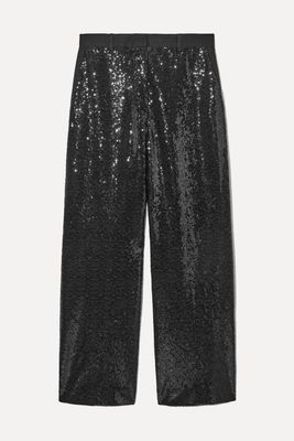 Sequinned Wide-Leg Trousers from COS