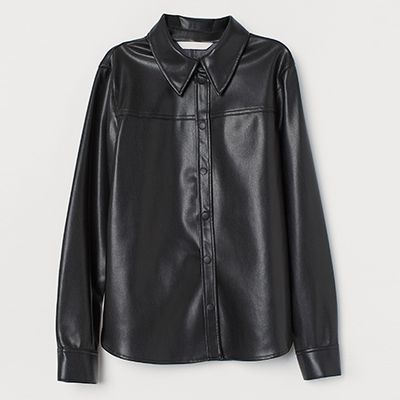 Imitation Leather Shirt from H&M