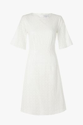 Broderie Dress, White from Jaeger