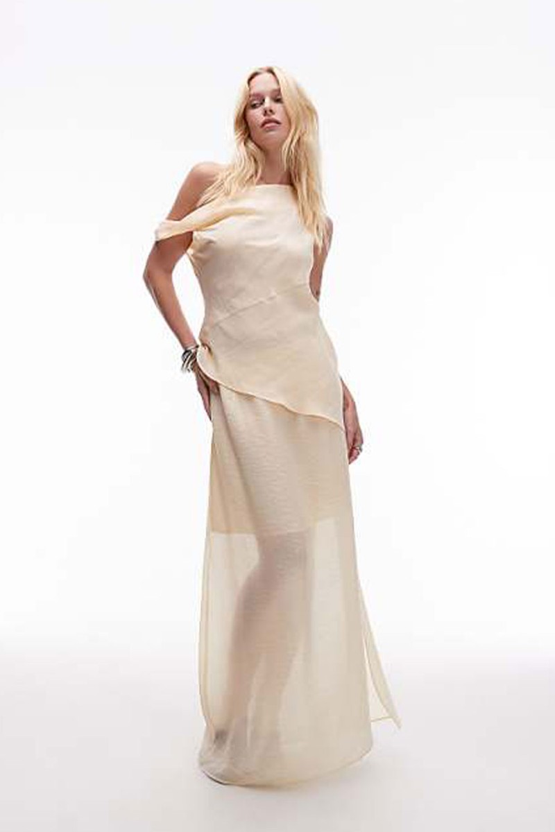 Double Layer Sheer Straight Skirt from Topshop