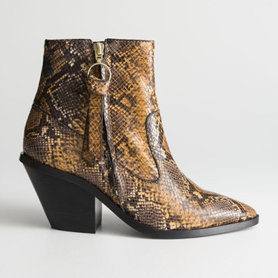 Snake Cowboy Ankle Boots from & Other Stories