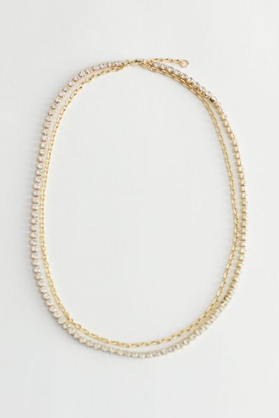 Rhinestone Duo Chain Necklace from & Other Stories