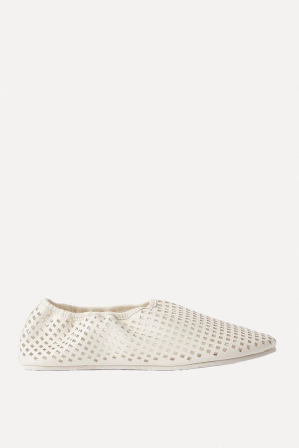 Perforated Leather Ballet Flats from St. Agni