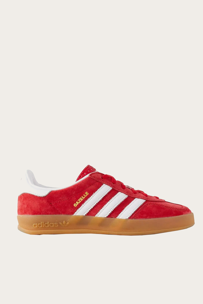 Gazelle Indoor Leather-Trimmed Suede Sneakers  from Adidas
