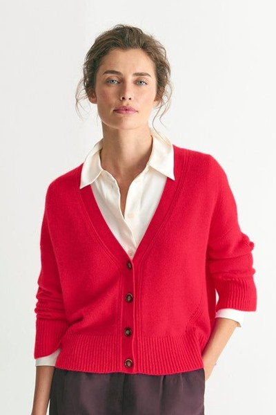 Lofty Cashmere Cardigan Rouge 