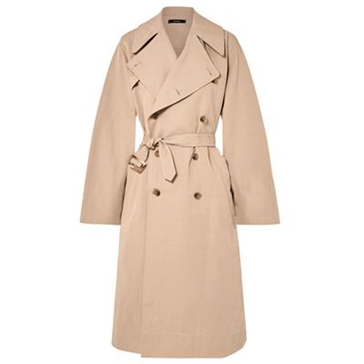 Belted Cotton & Linen-Blend Trench Coat from Bassike
