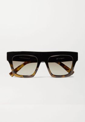 Subdimension D-Frame Tortoiseshell Acetate Sunglasses from Le Specs
