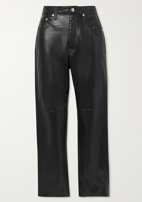 Vinni Cropped Vegan Leather Pants from Nanushka