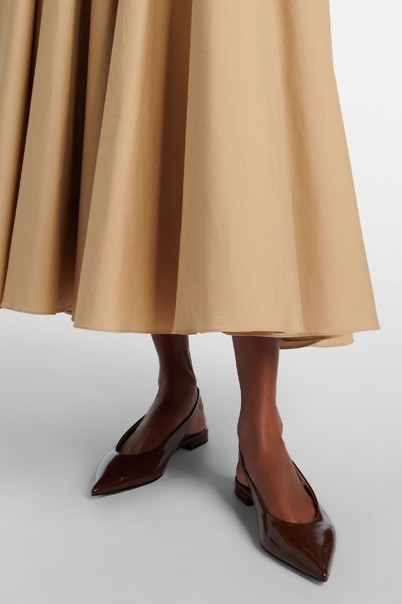 Patent Leather Slingback Flats from Gianvito Rossi