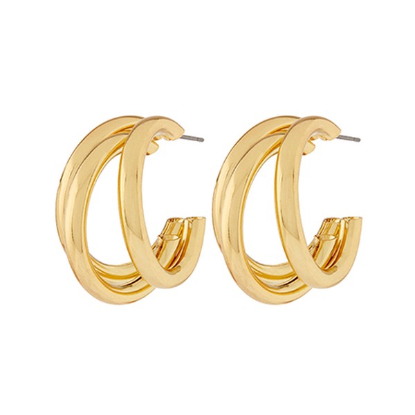 Chunky Triple Tube Hoop Earrings from Accessorize