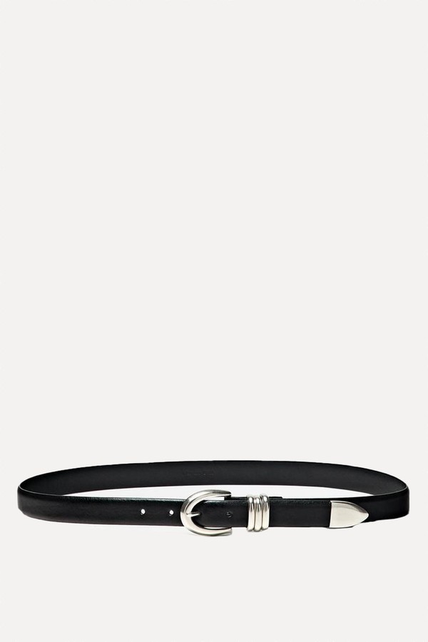 x from Nappa Leather Belt With Metallic Detail, £59.95 | Massimo Dutti