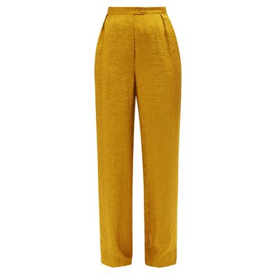 Orange Jacquard Trousers from  Erdem