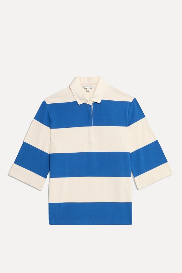 Striped Relaxed Polo Shirt from Marks & Spencer