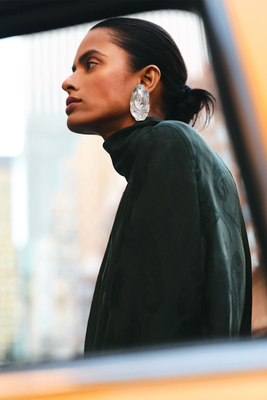 Oversized Organic-Shaped Clip-On Earrings