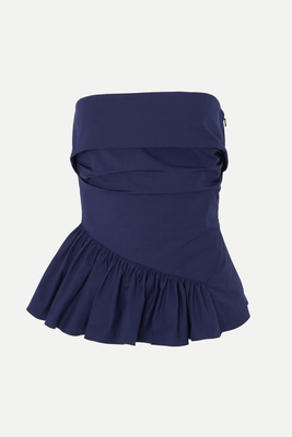 Andres Strapless Ruffled Cotton-Canvas Top from Molly Goddard