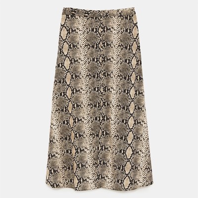 Snakeskin Print Skirt from Zara