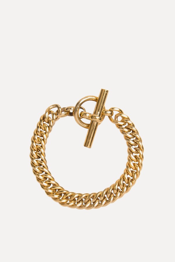 Small Gold Curb Link Bracelet from Tilly Sveaas