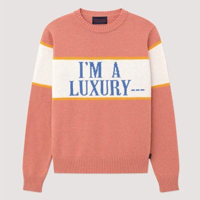 "I'm A Luxury" Sweater, £250 Pre-Order | Rowing Blazers 