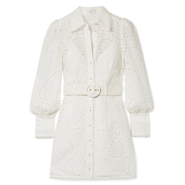 Belted Broderie Anglaise Cotton Mini Dress from Zimmermann