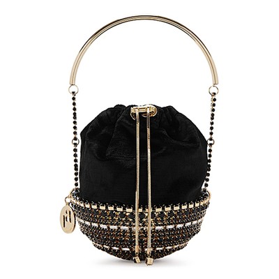 Kingham Crystal-Embellished Top Handle Bag from Rosantica