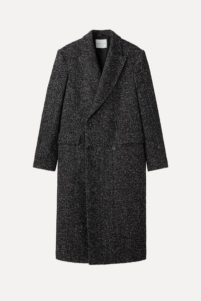 Wool-Blend Double-Breasted Tweed Coat from H&M