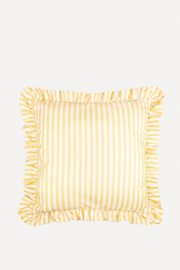 Millie Ruffle Striped Outdoor Cushion from Wylder