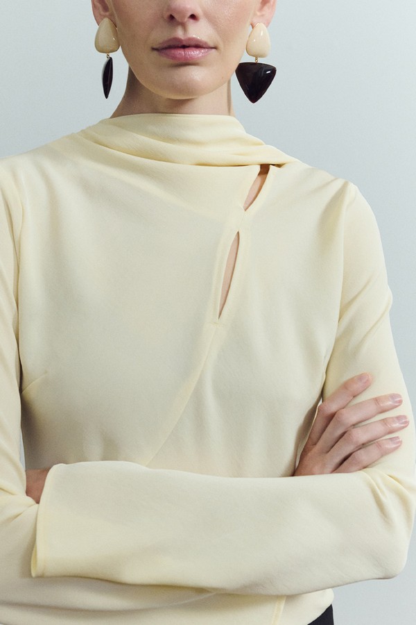 Blouse With Scarf Slits from Mango