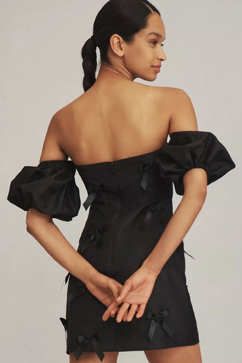 Off-The-Shoulder Bow Mini Dress from Hutch