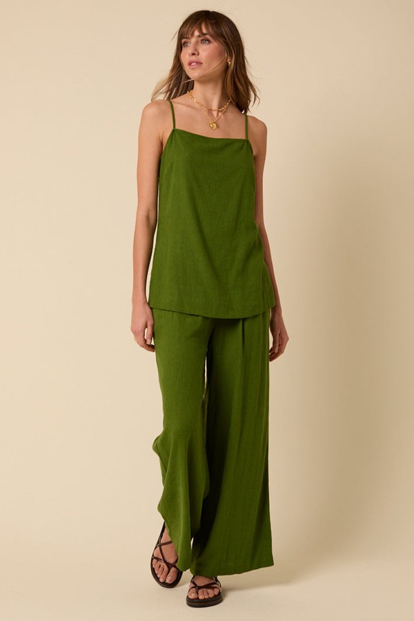 Linen-Blend Parker Wide Leg Trousers from Nobody's Child