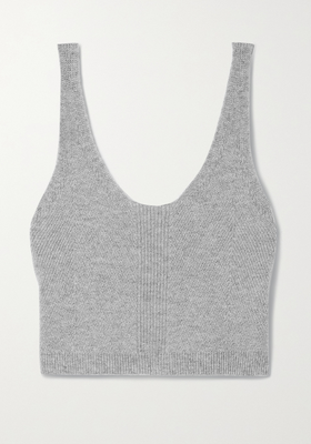 Palermo Cropped Ribbed Cashmere-Blend Tank from Le Ore